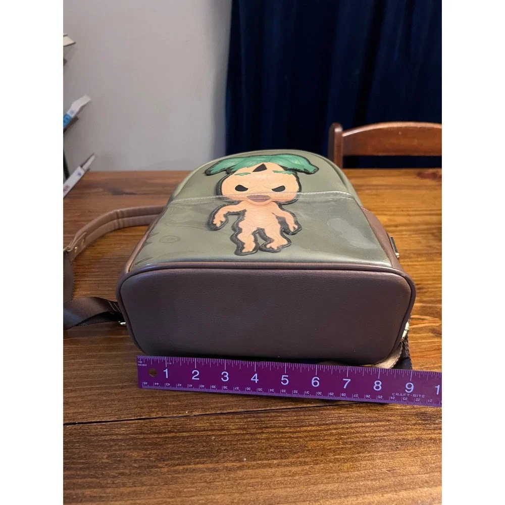 Loungefly Harry Potter Mandrake Mini Backpack Green Brown Pouch Excellent